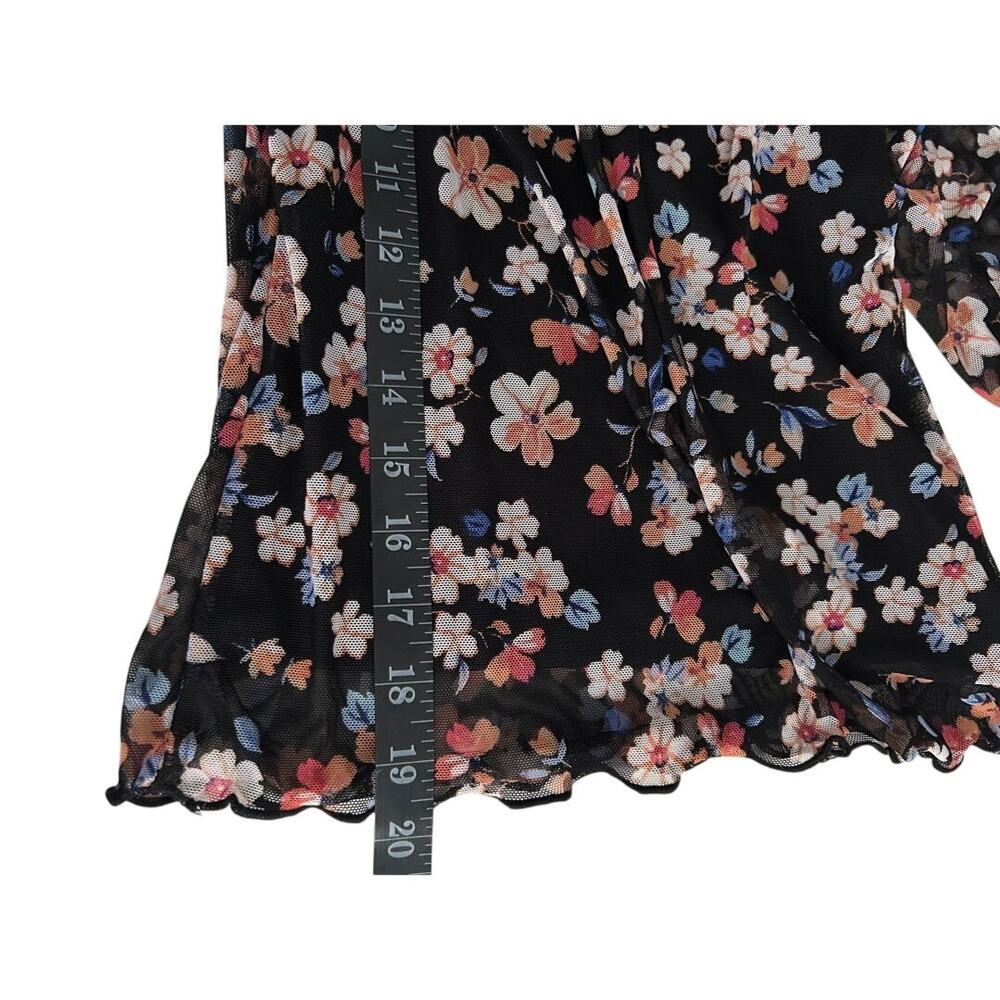 NWT Crown of Hearts Long Sleeve Girl’s 2pc Black Floral Skirt Set-Medium - Picture 11 of 12